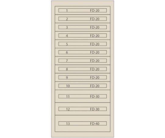 ムラテック KDS 【個人宅不可】 Vidmar ファインキャビネットFC-300T-IV（塗装色：アイボリー） FC-300T-IV [49-00000683]｜ＤＡＩＳＨＩＮ工具箱　店