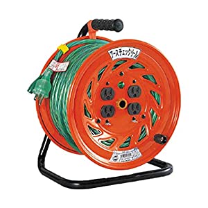日動工業 コードリール（単相100V） 特殊機能付電工ドラム アースチェックリール アース付 30m GNF-E34 [88-031841]