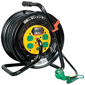 日動工業 電工ドラム マジックリール 100V アース漏電しゃ断器付 30m TZ-EB34 [88-037843]