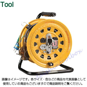【マラソン期間エントリーでポイント5倍】ハタヤリミテッド 逆配電型ブレーカーリール 単相100Vアース付 27+6m GBM-130K|DAISHIN工具箱 店