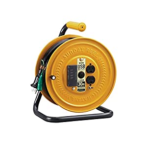 ハタヤリミテッド コードリール（単相１００Ｖ） USBポート付コードリール（漏電遮断器付） GSB-30U4K [89-406527]｜ＤＡＩＳＨＩＮ工具箱　店