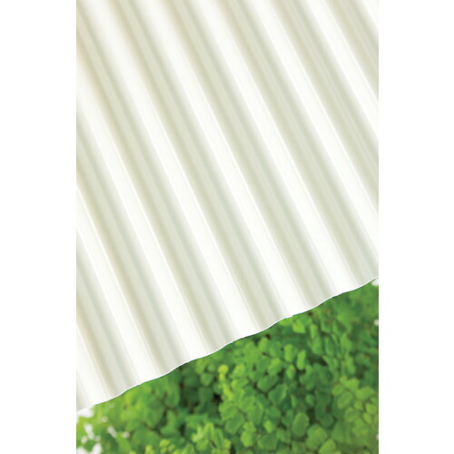 タキロンKCホーム 【別途送料】 【個人宅不可】 【10個販売】タキロン ポリカ波板 32波 8尺 740ミルク - [1017-7217804]