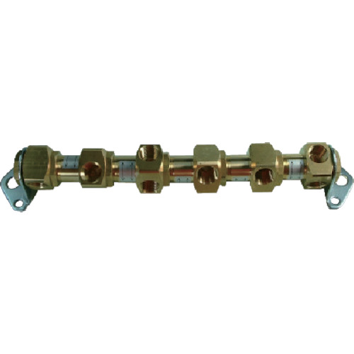 千代田通商 チヨダ ヘッダーブロックCB 6連 Rc3/8 CB-603 [1026-011328]｜ＤＡＩＳＨＩＮ工具箱　店