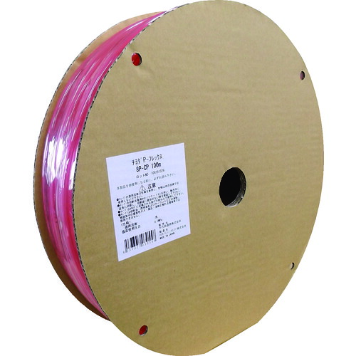 千代田通商 チヨダ ポリウレタンチューブ PフレックスチューブCP（透明ピンク）12mm/100m 12P-CP 100M [1026-030671]