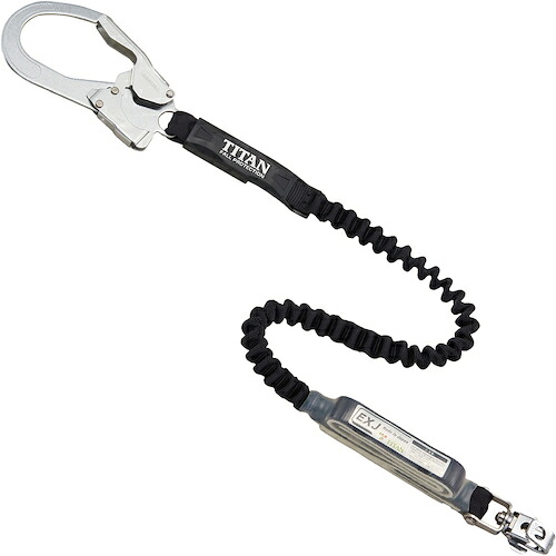 シモン フルハーネス用ランヤード シングル 伸縮式 SHL-501 SHL-501 [103-002517]｜ＤＡＩＳＨＩＮ工具箱　店