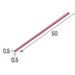 ナカニシ ペンシルセラファイバー砥石 3本入 角型 0.5&times;0.5&times;50 #800 55901 [1072-4490987]｜ＤＡＩＳＨＩＮ工具箱　店