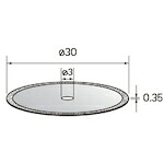 ナカニシ 電着ダイヤモンドディスク 30×0.35×穴3 ＃325 14105 [1072-4479951]