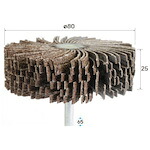 ナカニシ スリットフラップサンダー 2本入 80×25×軸6 ＃60 49394 [1072-4485334]