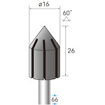 ナカニシ 専用ゴムホルダー 3本入 円筒先丸型 17mm用 軸6 49820 [1072-4486478]