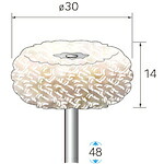 ナカニシ 綿糸バフ 10本入 30×14×軸3 53718 [1072-4490345]