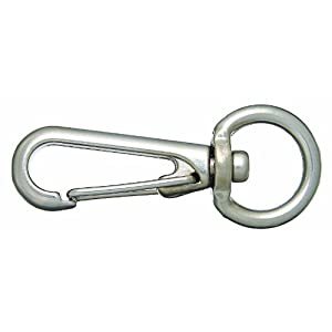 ニッサチェイン 【50個販売】スプリングスナップ 亜鉛ダイカスト ニッケル ISS-4 [1070-2095872]