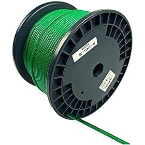 ニッサチェイン 【100m巻販売】コーティングワイヤー 3.0-4.5 6×7 鉄・ビニコート 緑 R-IY45V [1070-2119714]