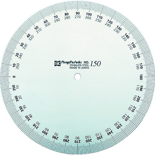 新潟精機 SK プロトラクターNo.193 正円タイプ 目量1° 直径150ｍｍ PRT193-150 [109-009226]