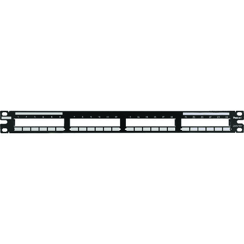 パンドウイット 【10個販売】PANDUIT SFQカセット向けパッチパネル 24ポート ストレート QPP24BL QPP24BL [1094-00007071]