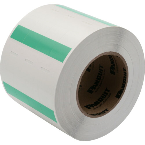 パンドウイット PANDUIT 熱転写プリンタ用回転ラベル 緑 印字部25.4mmX19.1mm ラベル数2500枚 R100X225V3T R100X225V3T｜ＤＡＩＳＨＩＮ工具箱　店