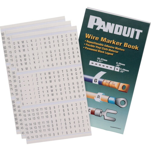 パンドウイット 【10冊販売】PANDUIT マーカーブック 1～90、A～Z、+、-、/、0 PCMB-8 [1094-3948079]