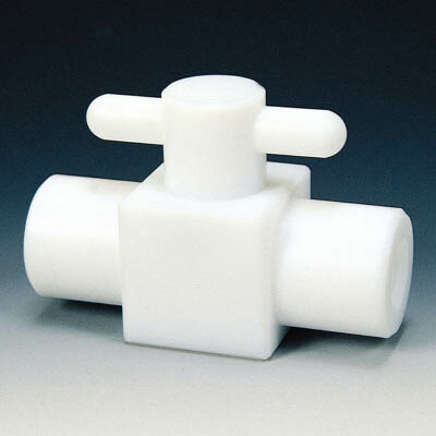 フロンケミカル PTFE コンパクト二方ボールバルブ RC1/4 フッ素ゴム NR1203-001 [1114-0004443]