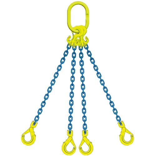 マーテック MARTEC 4本吊りチェーンスリングセットTG4-GBK-6 L＝1.5m TG4-GBK-6 [1127-0113021]｜ＤＡＩＳＨＩＮ工具箱　店