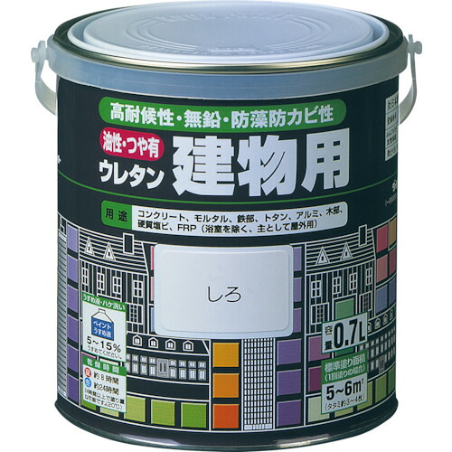 ロックペイント 【6缶販売】ロック 油性ウレタン建物用 うすみどり 0.7L H06-1603 03 [1150-9130343]