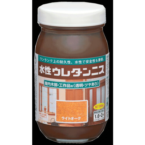 ロックペイント 【6本販売】ロック 水性ウレタンニス マホガニー 300ml H40-0159-69 [1150-9405991]