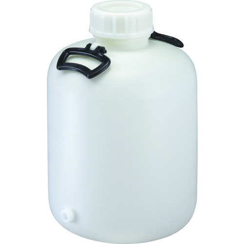 瑞穂化成 瑞穂 ポりタンク 取手付き 広口瓶 20L+3/8ソケット加工 （ソケット付） 009438 [1246-2094382]