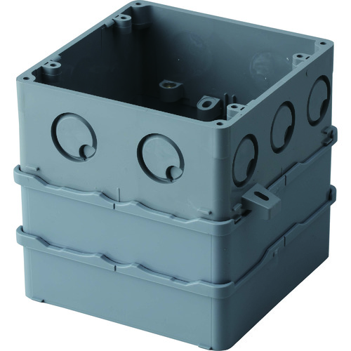 未来工業 【別途送料】 【20個販売】未来 大形四角PCボックス（塗代カバー無） 4CBL-124AT [1302-00001378]