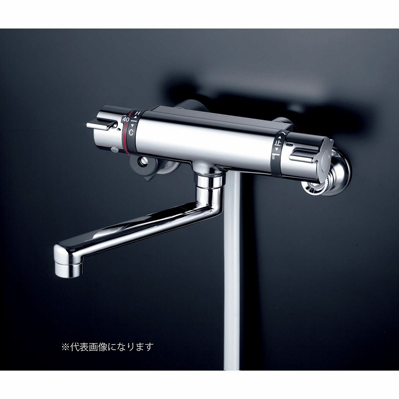 KVK サーモスタット式シャワー(撥水) 240mmパイプ仕様　寒冷地 KF800WTR2HS [1425-0806081]｜ＤＡＩＳＨＩＮ工具箱　店