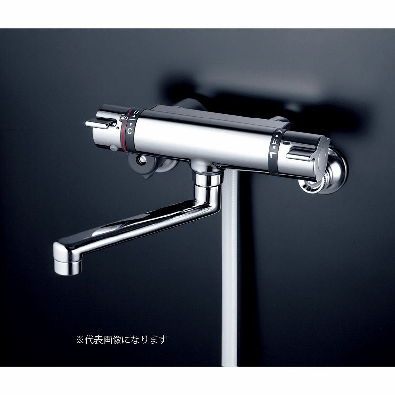KVK サーモスタット式シャワー ワンストップシャワー付 240mmパイプ仕様(撥水)　寒冷地 KF800WTR2S2HS [1425-0806128]