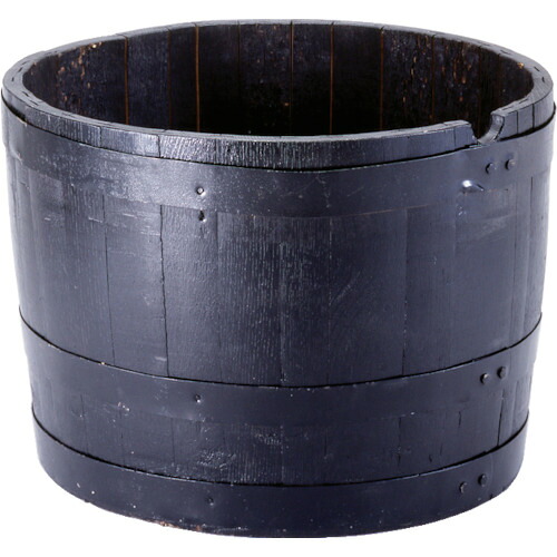 長谷川工業 【別途送料】 【個人宅不可】 ハセガワ ウイスキー樽プランター 椀型 ブラック H-60 [1427-00000875]｜ＤＡＩＳＨＩＮ工具箱　店