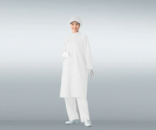 アズワン AS ONE 無塵衣AS207C（男女兼用コート）　ホワイト　5L 6-7534-17 [1445-0085663]