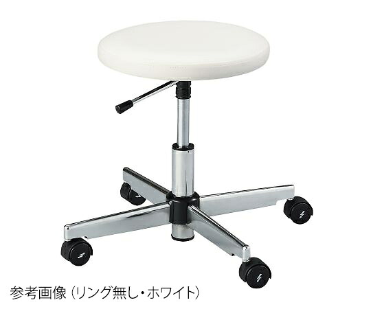アズワン AS ONE クリーンルーム用帯電防止チェア（クラス100対応）　リング無し　ホワイト 3-638-03 [1445-0054904]｜ＤＡＩＳＨＩＮ工具箱　店