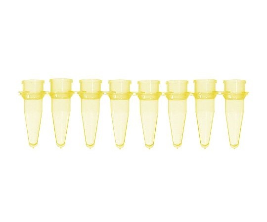 アズワン AS ONE PCRチューブ　8連0.2mL　黄　125本入 3-8624-03 [1445-0071885]｜ＤＡＩＳＨＩＮ工具箱　店