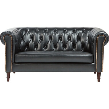 チェスターフィールド フェリーニ 2人掛けソファ ソフトレザー ブラック 楽天市場】《東谷》フェリーニ 2人掛け ソファ 幅153 ソフト