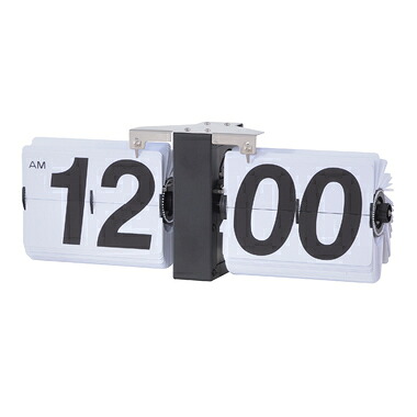 東谷 生活雑貨 フリップクロック ホワイト W36×D8.5×H14 完成品 CLK-118WH [1456-5205660]