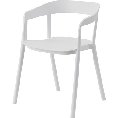 東谷 ダイニングチェア アームチェア ホワイト W57×D51.5×H76×SH46 完成品 CL-504WH [1456-5208906]