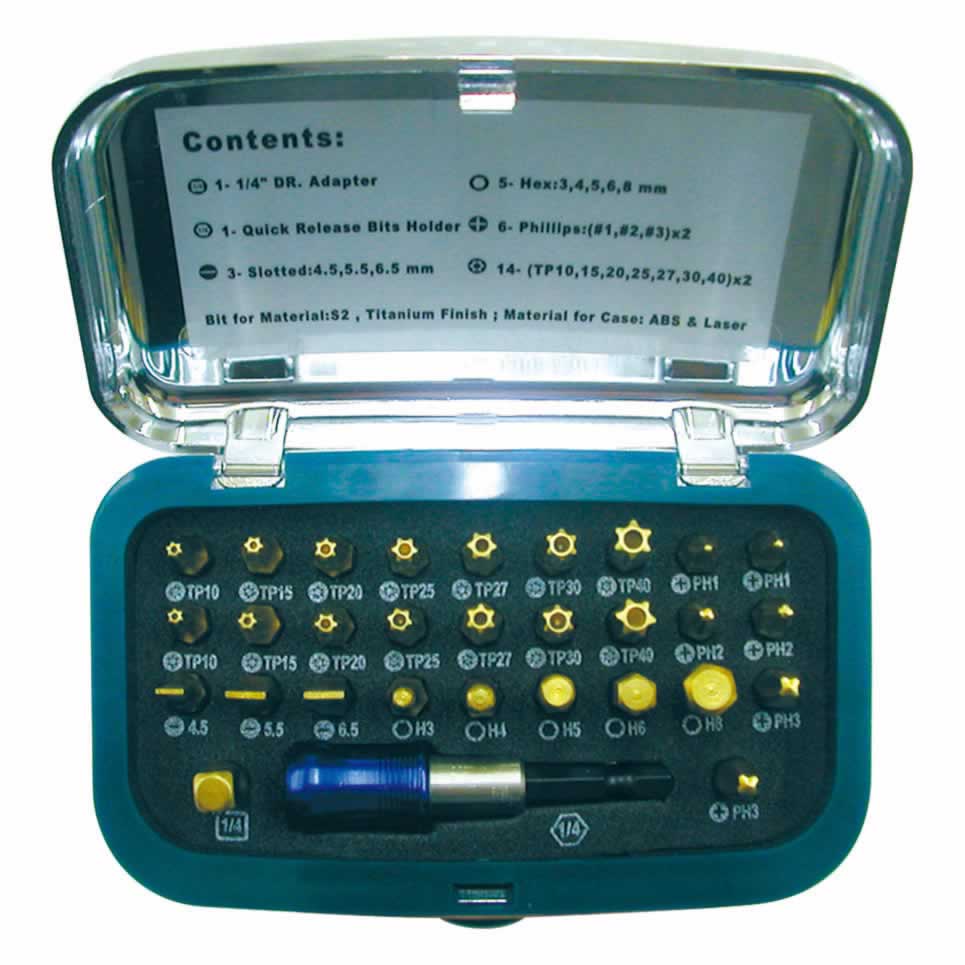 シグネット SIGNET 30PC 1/4 チタンコーティングビットセット #22032 [148-953732]