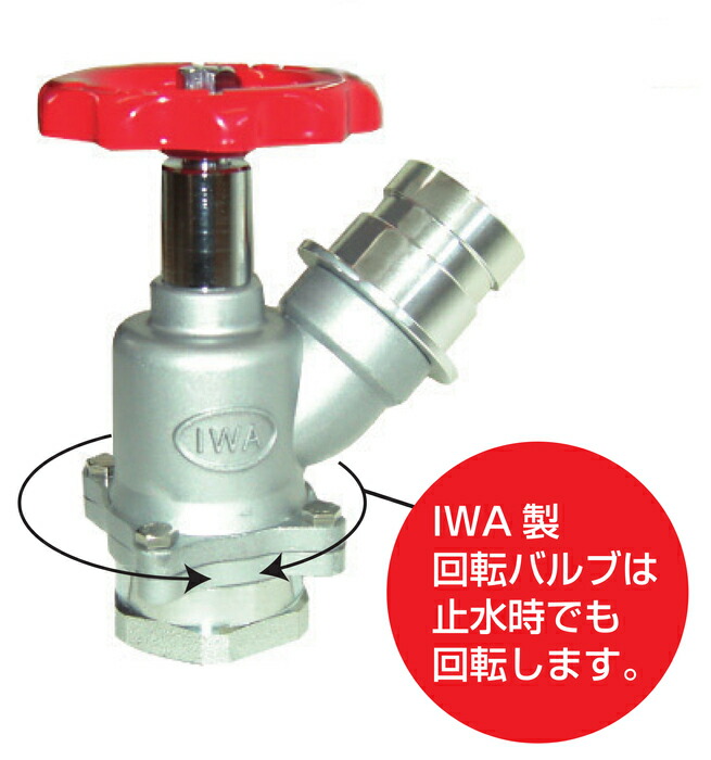岩崎製作所 IWA ストロングバルブ（2.0MPa回転バルブ） 50Ax90° AC 33STS5090A [1480-00000117]