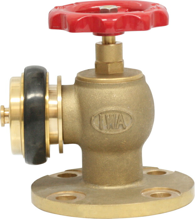 消火栓 金属製 チェーン付き 鋳物 楽天市場】岩崎製作所 船舶用 黄銅製 フランジ付中島式消火栓バルブ