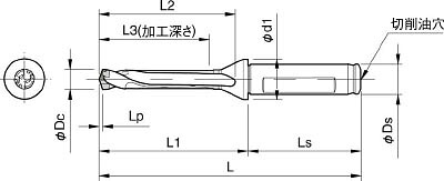 京セラ KYOCERA ドリル用ホルダ SF20-DRC150M-5 [152-539758]｜ＤＡＩＳＨＩＮ工具箱　店