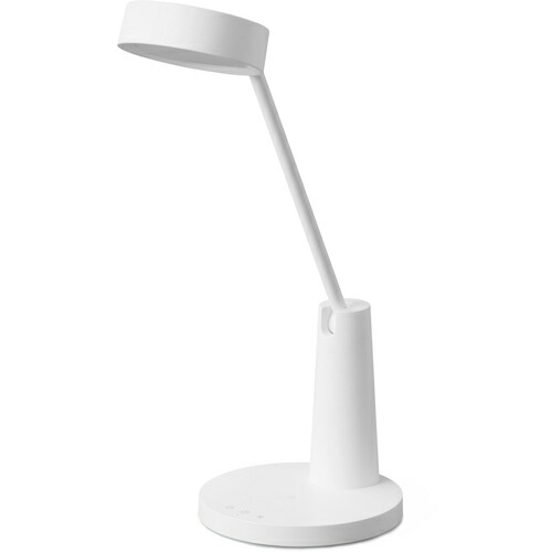アイリスオーヤマ IRIS LEDデスクライト Qi充電シリーズ 平置きタイプ 調光・調色 ホワイト LDL-QF02DL-W [155-650540]