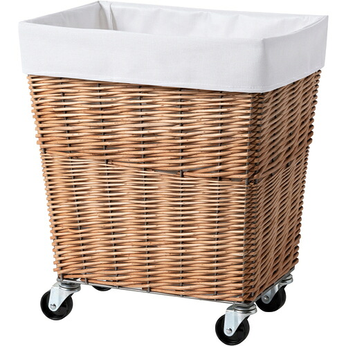 グリーンクロス 【別途送料】 【個人宅不可】 脱衣かご WILLOW LAUNDRY BASKET With CASTER 34L WH 6300054604 [1560-8340304]
