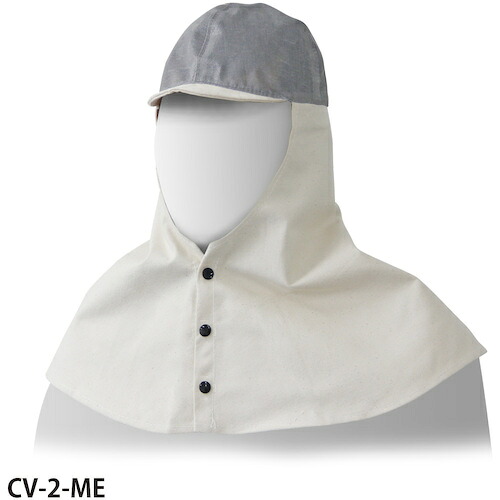 グリーンクロス 【別途送料】 【個人宅不可】 帆布防止付き頭巾メッシュ CV-2-ME 6300032958 [1560-6387506]