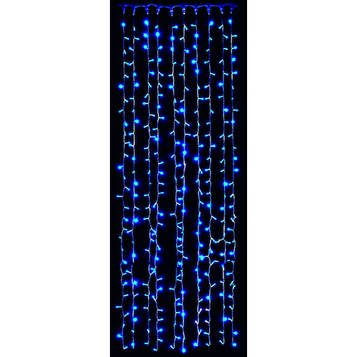 グリーンクロス 【別途送料】 【個人宅不可】 LEDカーテンライト2C 300球 ブルー 6300045130 [1560-3462828]