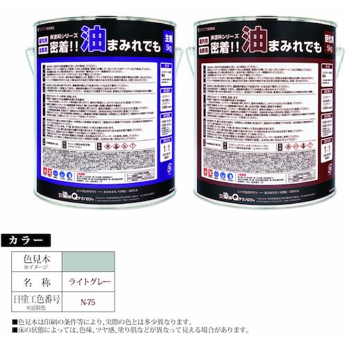 グリーンクロス 【別途送料】 【個人宅不可】 床塗料シリーズ 密着！！油まみれでも 10kgセット ライトグレー 6300030869 [1560-9878254]