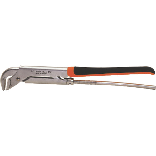スナップオン・ツールズ 【5個販売】BAHCO パイプレンチ エルゴハンドル 全長430mm つかみしろ65mm あごの厚み15mm クローム仕上げ 1175-1 1/2 [1583-50103768]