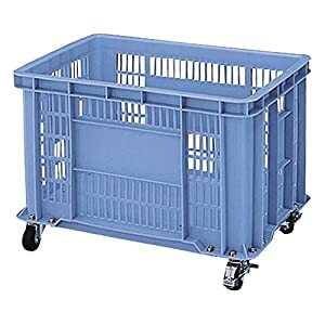 積水テクノ成型 【個人宅不可】【別途送料】メッシュコンテナ BS型メッシュコンテナ BS-100キャスター付自在4ケ内2ケストッパ 青 BS-100K [1596-0097581]
