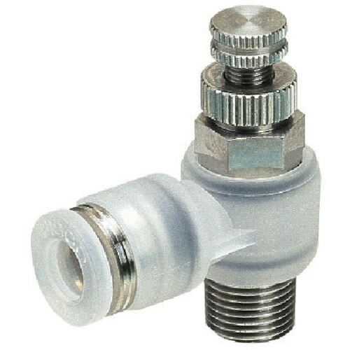 日本ピスコ PISCO スロットルバルブPP エルボチューブ10ネジR1/2 PJNC1004 [1651-00006915]