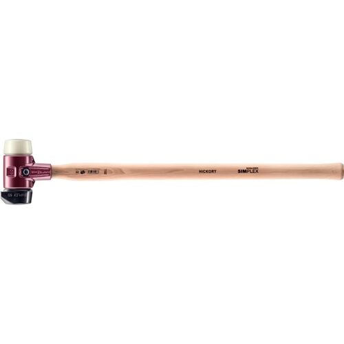 ロームヘルド・ハルダー HALDER SIMPLEX スレッジハンマー 鋳鉄ハウジング、木製ハンドル 700mm 径（60）mm （自立タイプ）ゴム複合材（黒）・ナイロン（白） 3028.261 [1674-8311690]