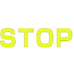 ユニット 文字 STOP （黄）・合成ゴム・1文字500X500 835-041Y [171-00014855]