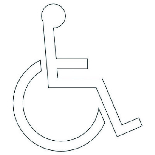 ユニット 身障者マーク/マーク ・合成ゴム・1100X965 835-013 [171-482672]｜ＤＡＩＳＨＩＮ工具箱　店